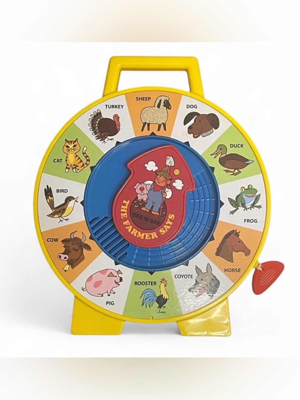 Mattel 2013 The Farmer Says Vintage-Style Yellow Animal Sound Toy